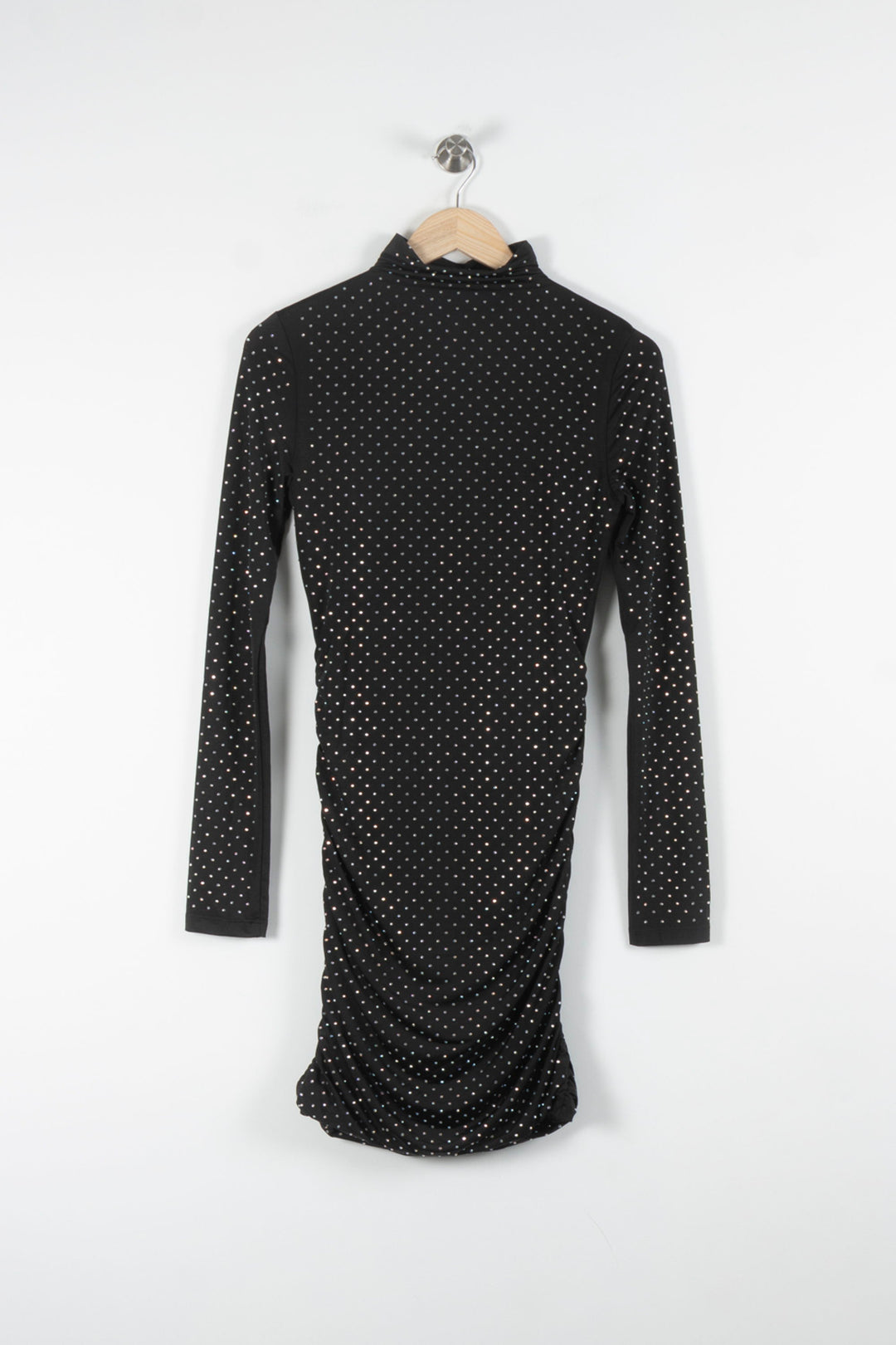 Robe Midi Noire à Pois Blancs - Taille S/36 de la marque Maje | PARAD84332 - Vendu par Paradigme - Image 4