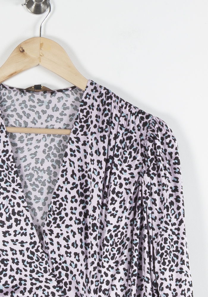 Robe Porte-feuille Rose et Noire - Taille S/36 de la marque Maje | PARAD84333 - Vendu par Paradigme - Image 3