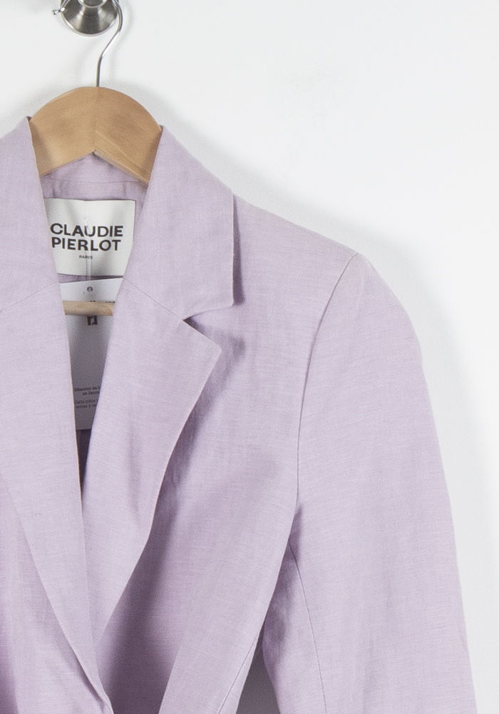 Blazer Violet - Taille XS/34 de la marque Claudie Pierlot | PARAD84335 - Vendu par Paradigme - Image 3