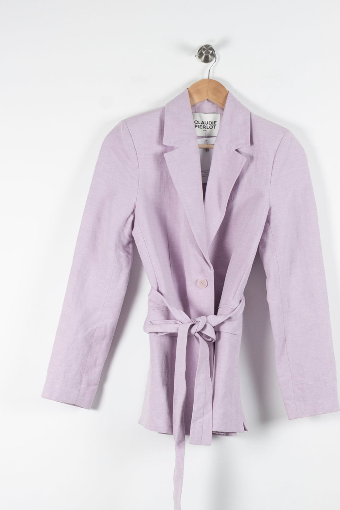 Blazer Violet - Taille XS/34 de la marque Claudie Pierlot | PARAD84335 - Vendu par Paradigme - Image 2