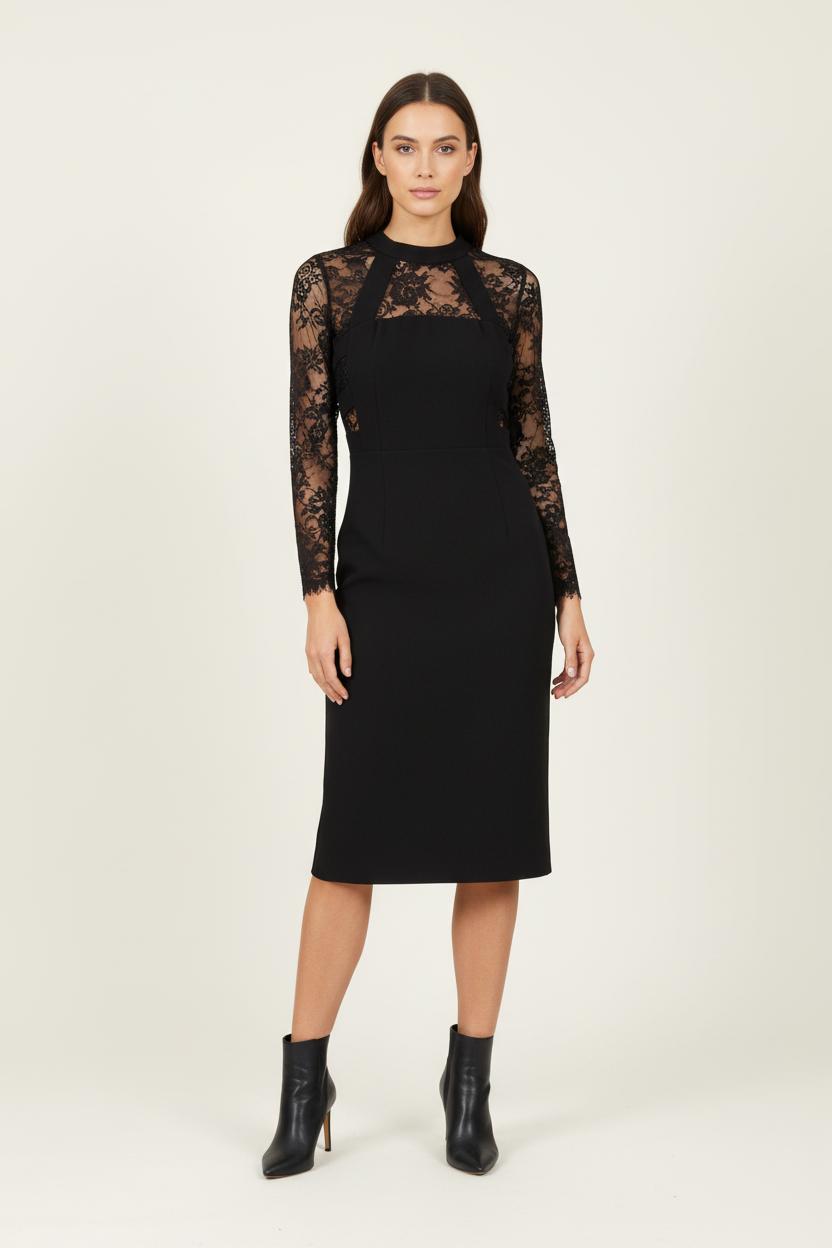 Robe Midi Noire - Taille XS/34 de la marque The Kooples | PARAD84365 - Vendu par Paradigme - Image 1