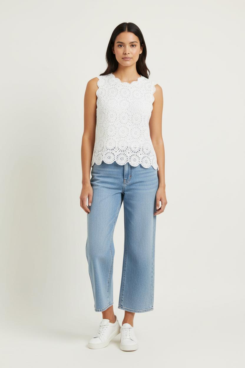 Top Sans Manches Blanc - Taille S/36 de la marque Claudie Pierlot | PARAD84368 - Vendu par Paradigme - Image 1