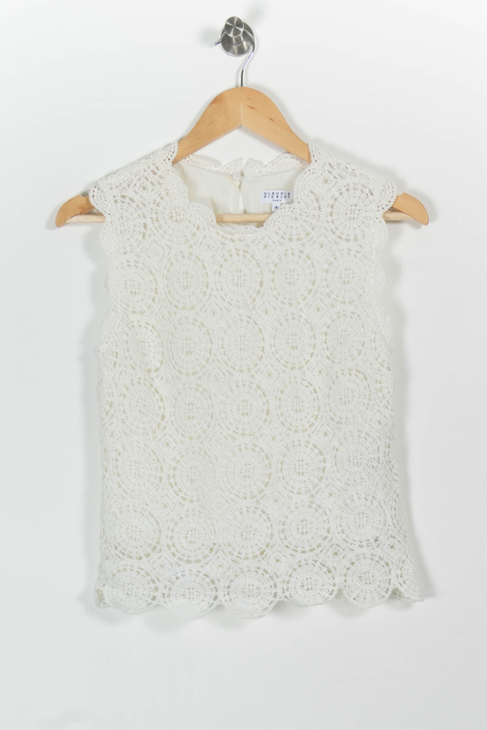 Top Sans Manches Blanc - Taille S/36 de la marque Claudie Pierlot | PARAD84368 - Vendu par Paradigme - Image 2