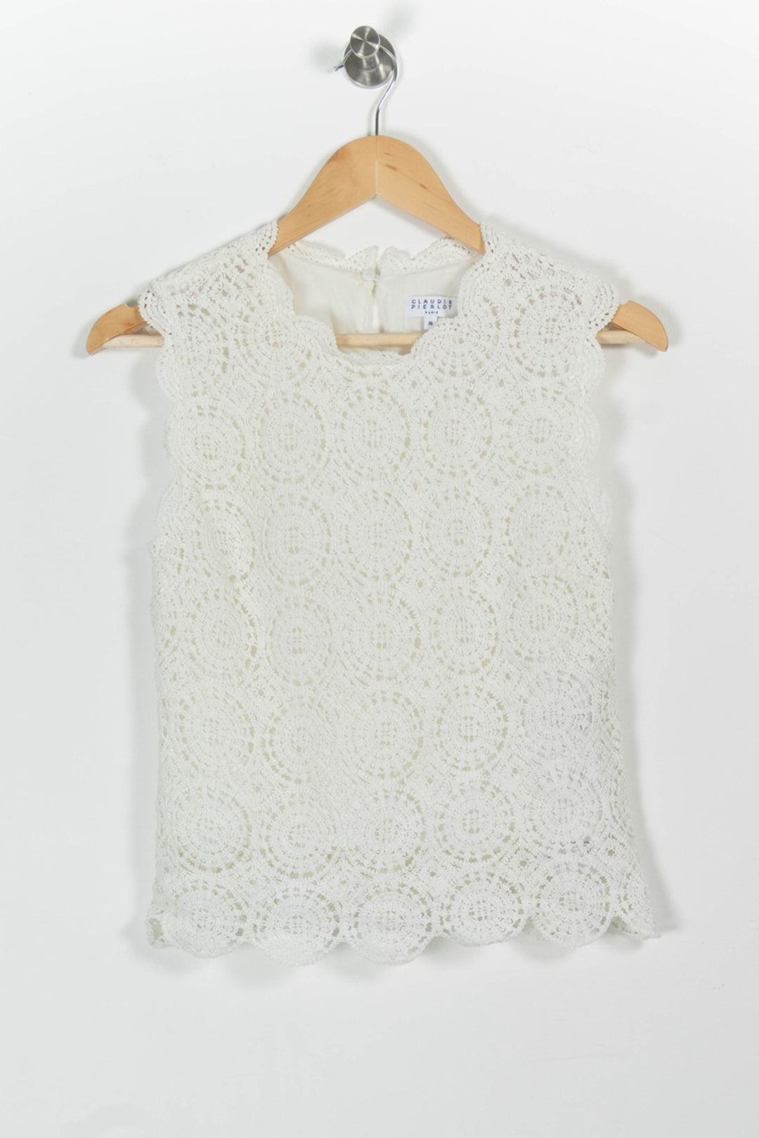 Top Sans Manches Blanc - Taille S/36 de la marque Claudie Pierlot | PARAD84368 - Vendu par Paradigme - Image 2