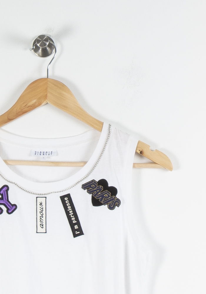 Débardeur Blanc - Taille S/36 de la marque Claudie Pierlot | PARAD84373 - Vendu par Paradigme - Image 3