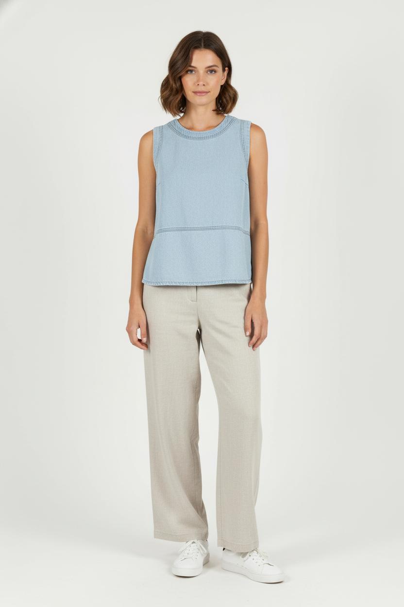 Débardeur Bleu - Taille S/36 de la marque Tara Jarmon | PARAD84375 - Vendu par Paradigme - Image 1