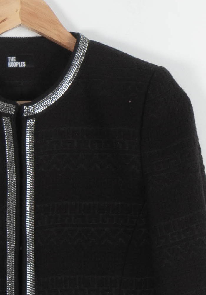 Veste Noire - Taille S/36 de la marque The Kooples | PARAD84380 - Vendu par Paradigme - Image 3