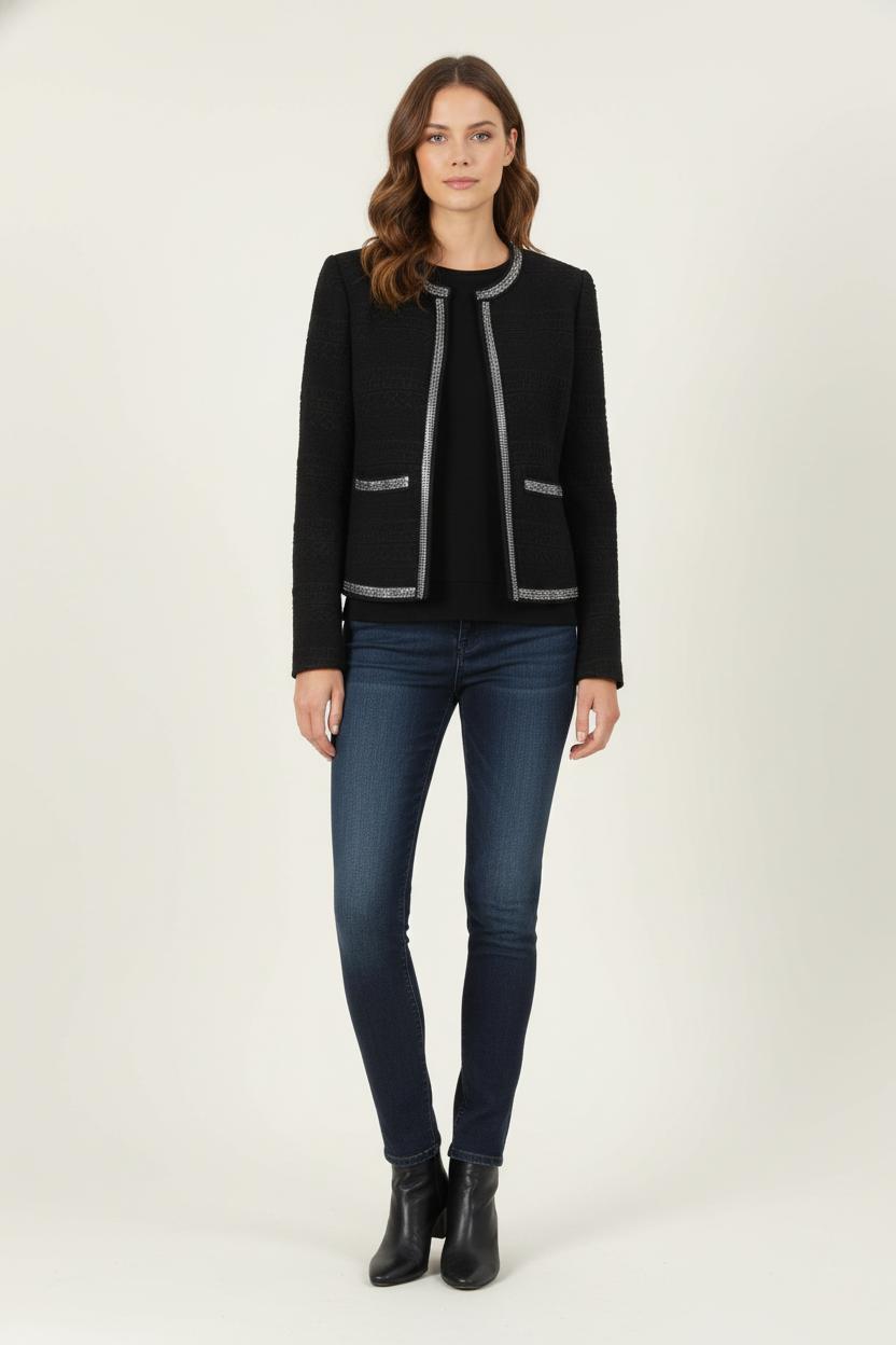 Veste Noire - Taille S/36 de la marque The Kooples | PARAD84380 - Vendu par Paradigme - Image 1