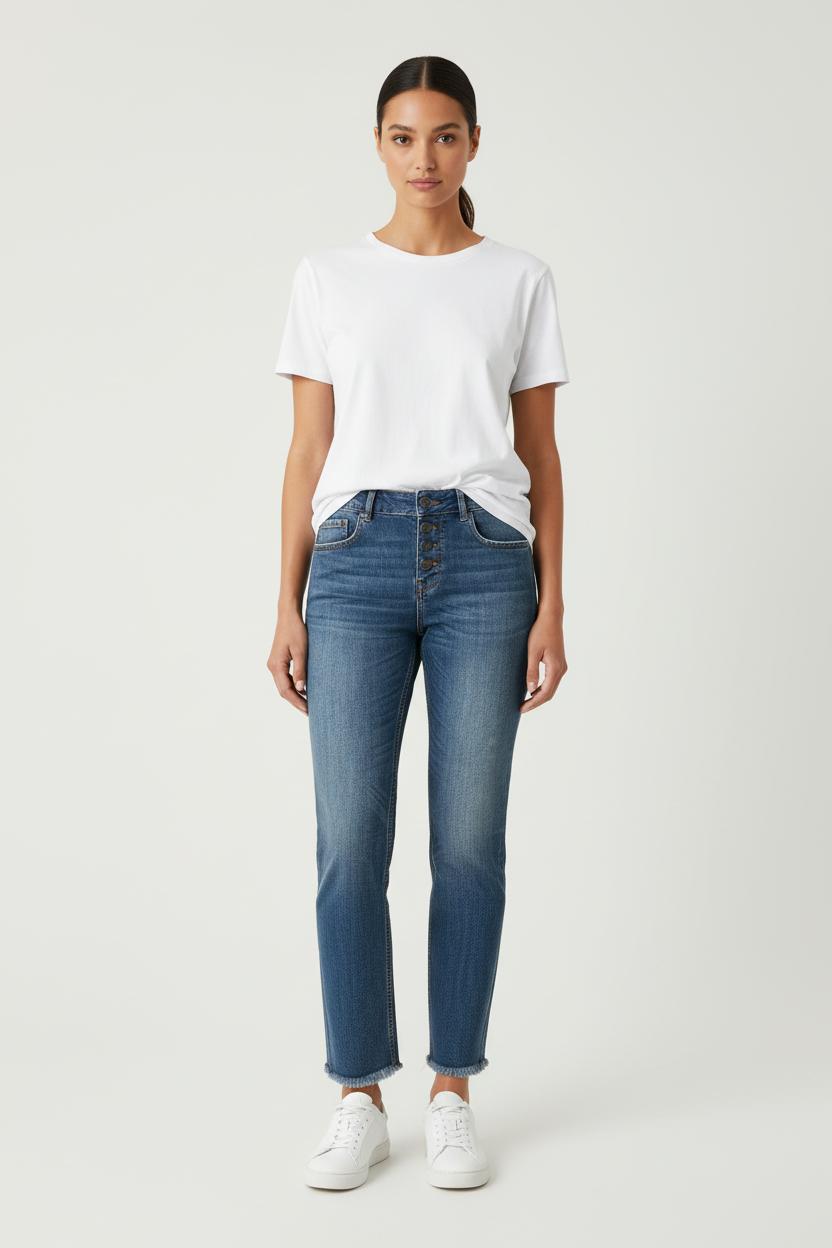 Jean Droit Bleu - Taille S/36 de la marque Bérénice | PARAD84391 - Vendu par Paradigme - Image 1