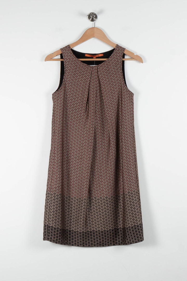 Robe Sans Manches Bordeaux et Noir - Taille S/36 de la marque La Fée Maraboutée | PARAD84397 - Vendu par Paradigme - Image 2
