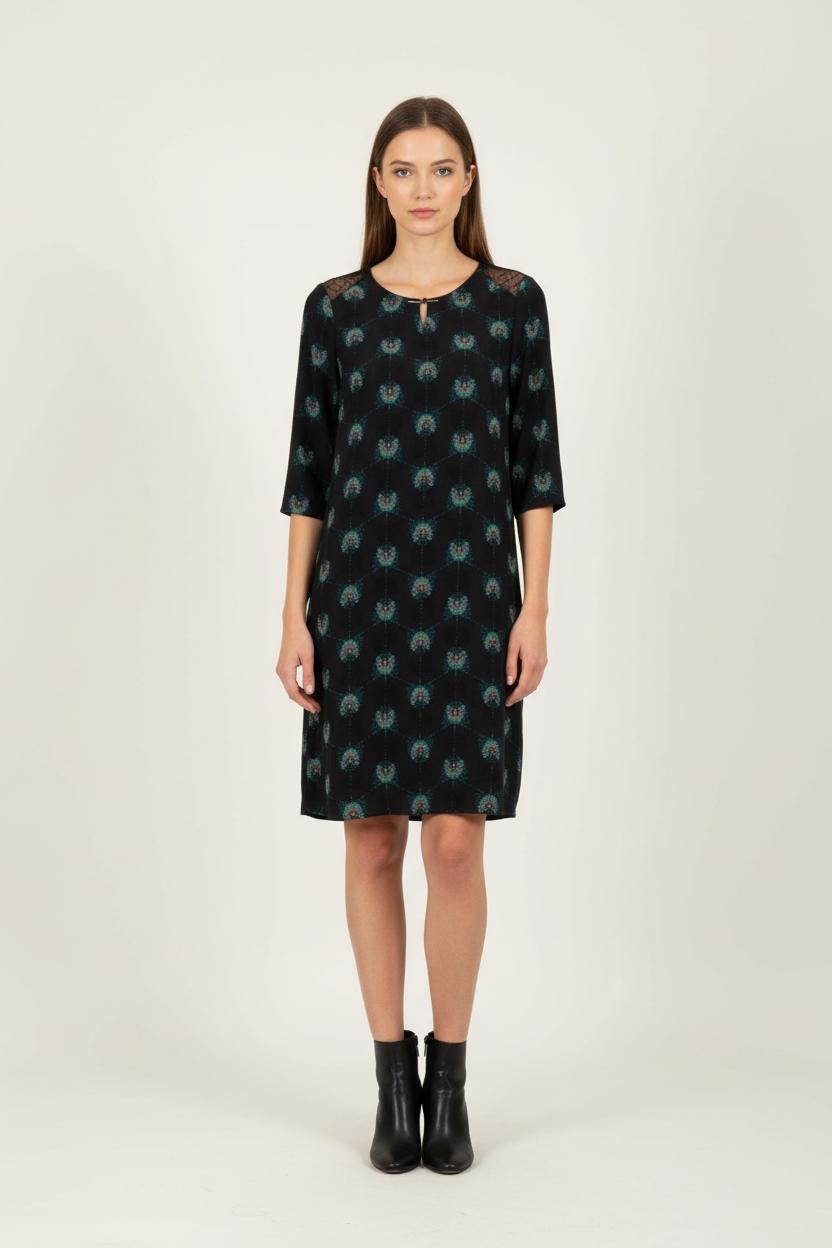 Robe Courte Noire et Verte - Taille S/36 de la marque One Step | PARAD84398 - Vendu par Paradigme - Image 1