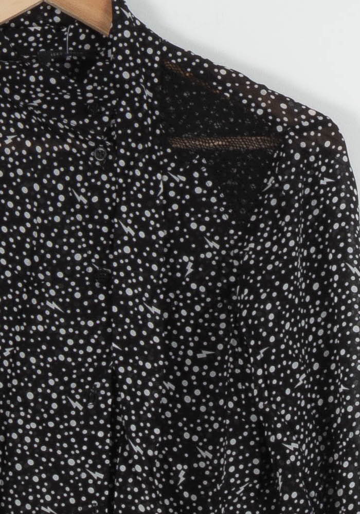 Blouse Noire et Blanche - Taille S/36 de la marque IKKS | PARAD84403 - Vendu par Paradigme - Image 3