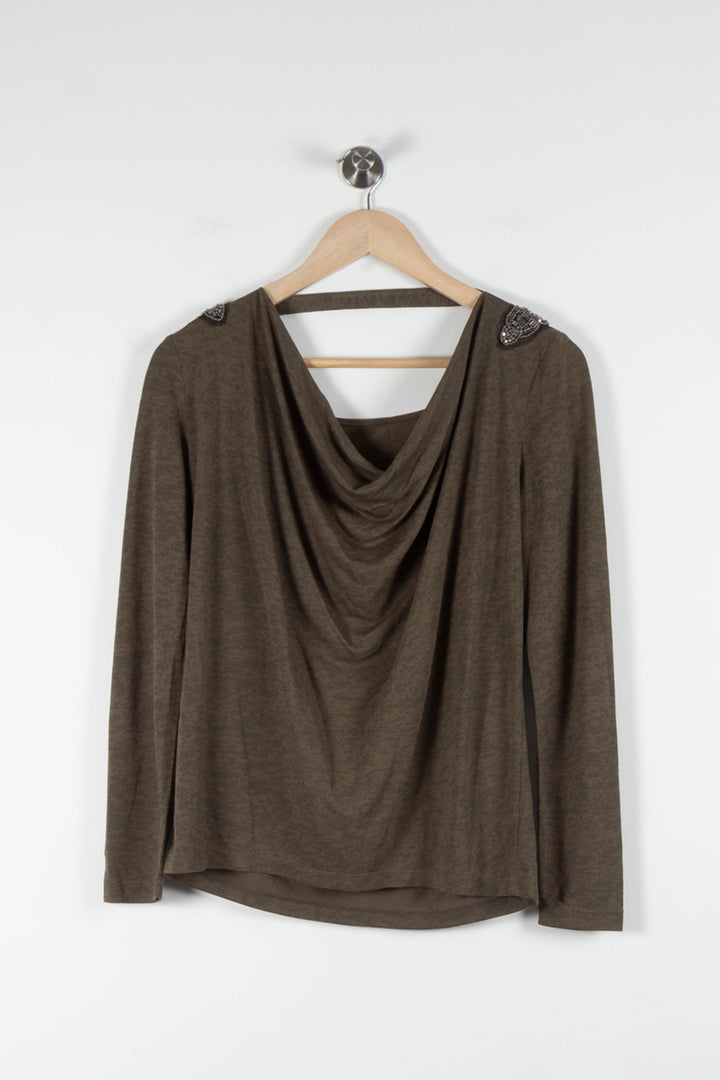 Tee-shirt Manches Longues Vert - Taille XS/34 de la marque IKKS | PARAD84406 - Vendu par Paradigme - Image 4