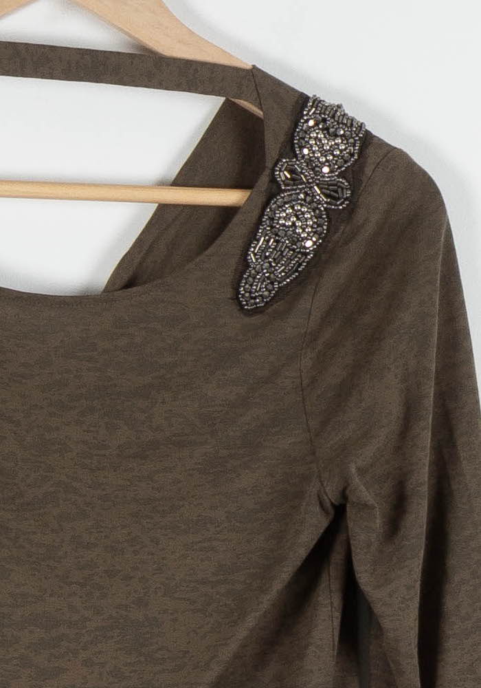 Tee-shirt Manches Longues Vert - Taille XS/34 de la marque IKKS | PARAD84406 - Vendu par Paradigme - Image 3