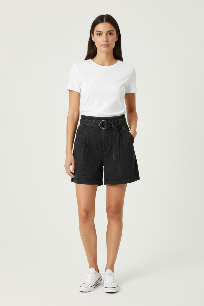 Short Ceinturé Gris - Taille S/36 de la marque IKKS | PARAD84407 - Vendu par Paradigme - Image 1