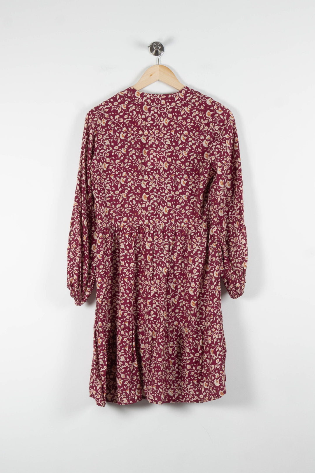 Robe Imprimée Bordeaux et Beige - Taille S/36 de la marque Stella Forest | PARAD84413 - Vendu par Paradigme - Image 4