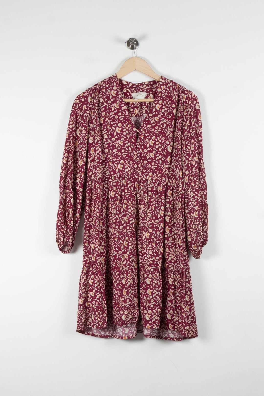Robe Imprimée Bordeaux et Beige - Taille S/36 de la marque Stella Forest | PARAD84413 - Vendu par Paradigme - Image 2