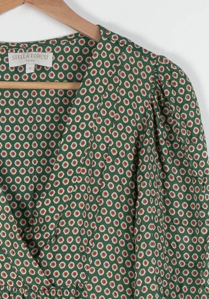 Robe Midi Verte - Taille S/36 de la marque Stella Forest | PARAD84414 - Vendu par Paradigme - Image 3