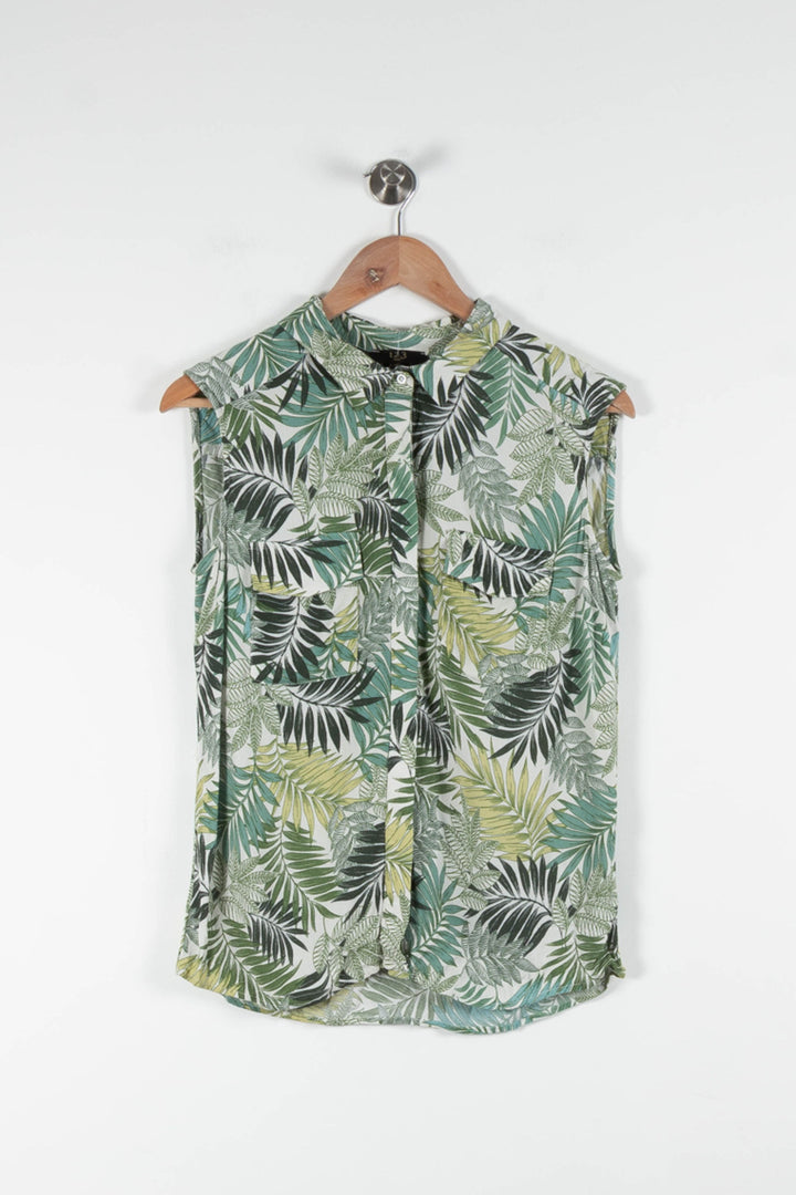 Chemise Sans Manches Verte et Jaune - Taille L/40 de la marque Maison 123 | PARAD84415 - Vendu par Paradigme - Image 2