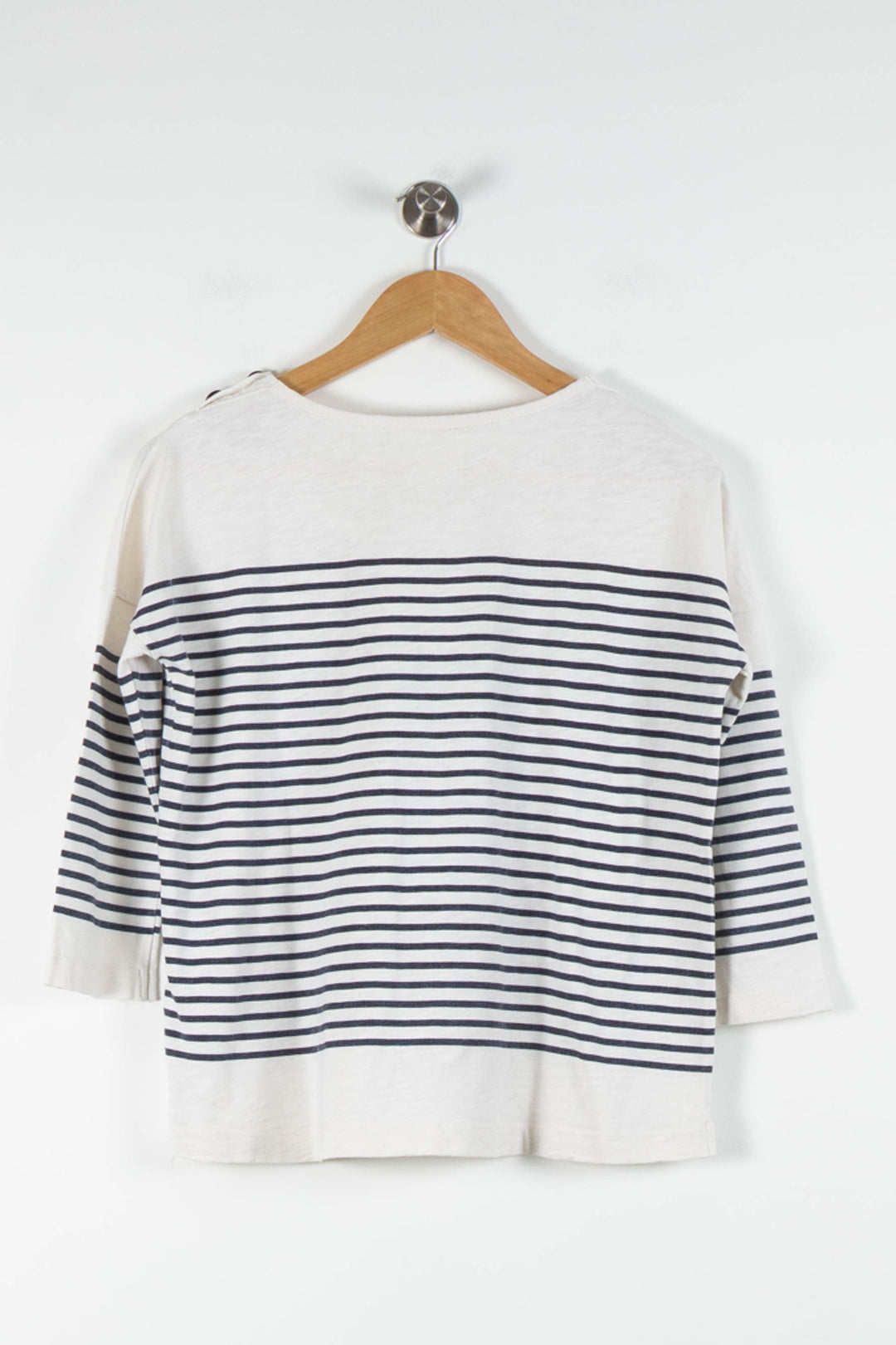 Marinière Blanche et Marine - Taille S/36 de la marque ba&sh | PARAD84417 - Vendu par Paradigme - Image 4