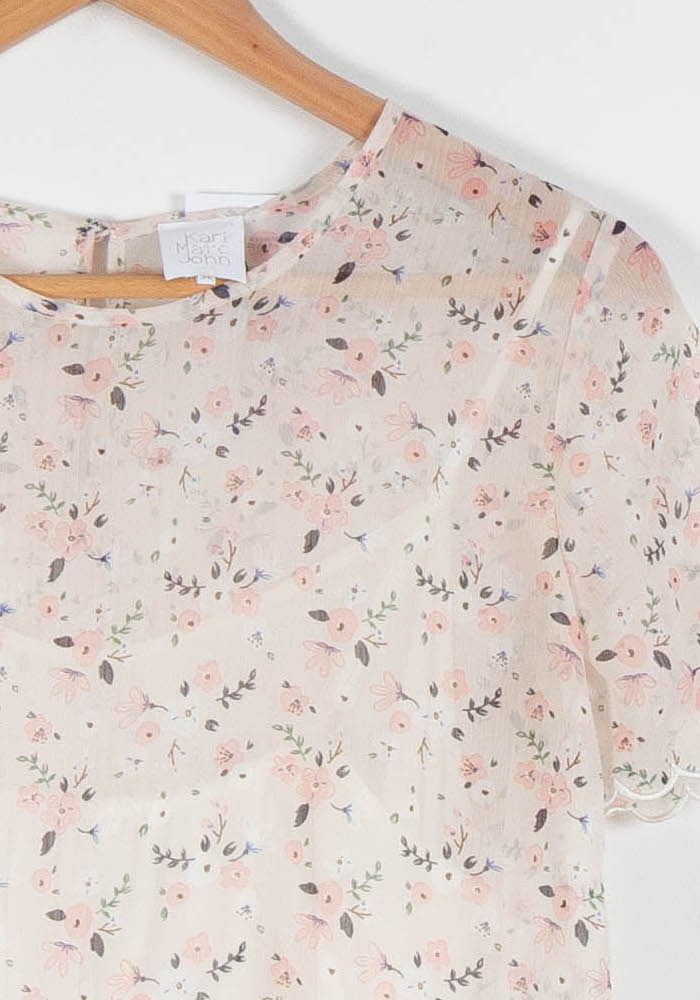 Blouse Rose et Blanche - Taille XS/34 de la marque Karl Marc John | PARAD84420 - Vendu par Paradigme - Image 3