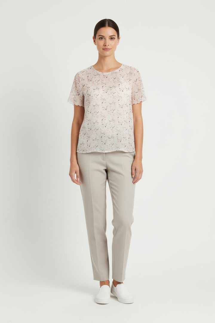 Blouse Rose et Blanche - Taille XS/34 de la marque Karl Marc John | PARAD84420 - Vendu par Paradigme - Image 1