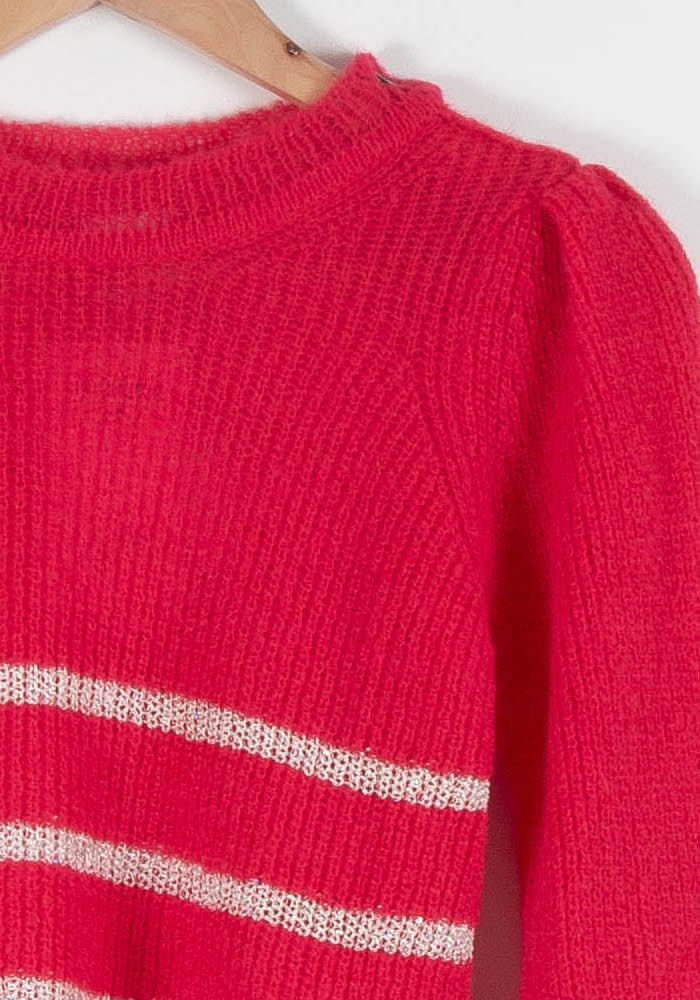 Pull Rouge et Blanc - Taille XS/34 de la marque Karl Marc John | PARAD84423 - Vendu par Paradigme - Image 3