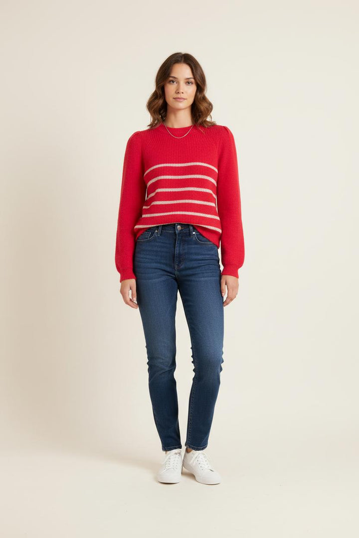 Pull Rouge et Blanc - Taille XS/34 de la marque Karl Marc John | PARAD84423 - Vendu par Paradigme - Image 1