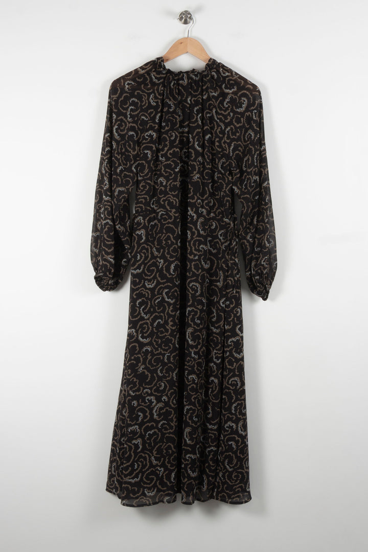 Robe Longue Noire et Beige - Taille S/36 de la marque La Redoute Collections | PARAD84429 - Vendu par Paradigme - Image 4