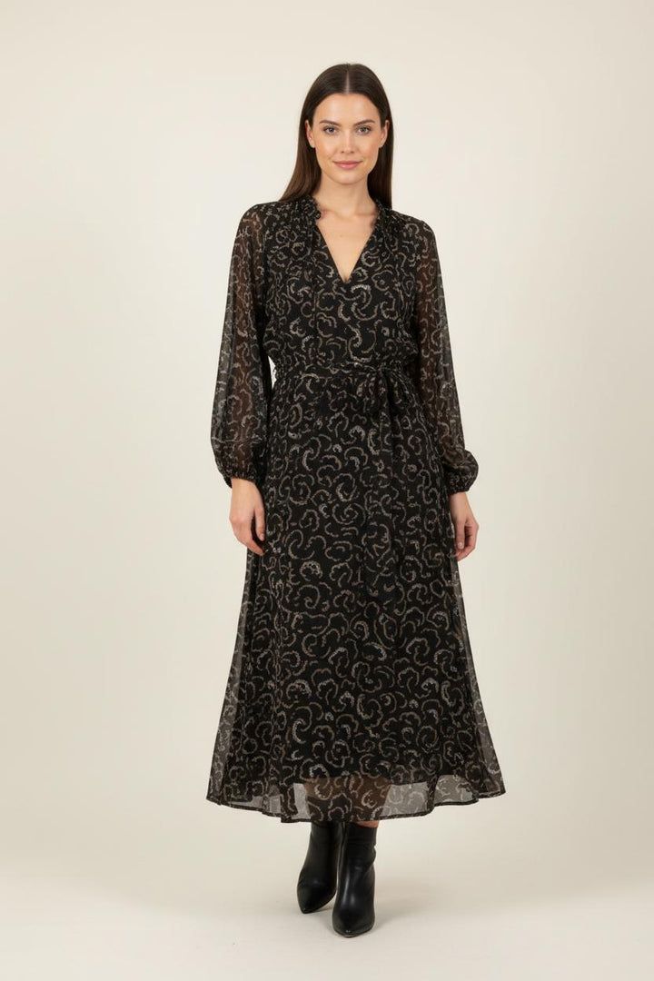 Robe Longue Noire et Beige - Taille S/36 de la marque La Redoute Collections | PARAD84429 - Vendu par Paradigme - Image 1