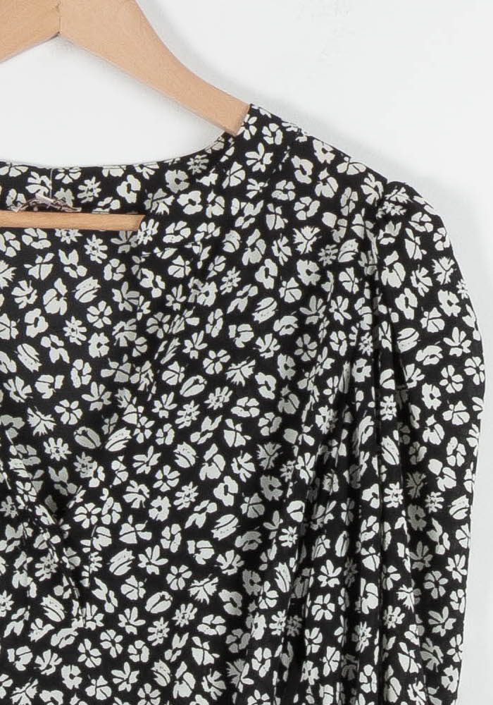 Robe Portefeuille Noire et Blanche - Taille S/36 de la marque Pablo | PARAD84438 - Vendu par Paradigme - Image 3