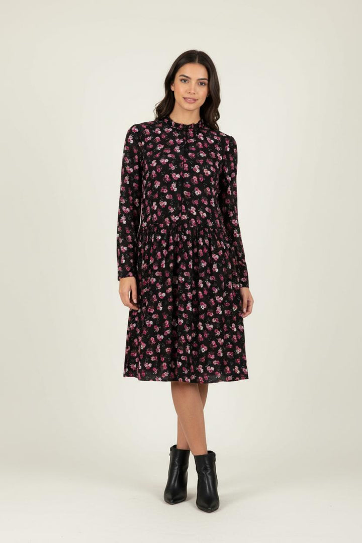 Robe Midi Noire et Rose - Taille XS/34 de la marque Des petits hauts | PARAD84442 - Vendu par Paradigme - Image 1