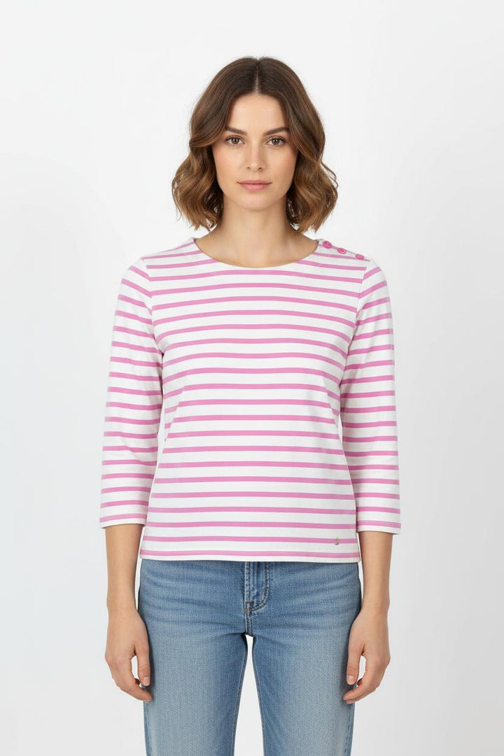 Marinière Rose et Blanche - Taille S/36 de la marque Des petits hauts | PARAD84445 - Vendu par Paradigme - Image 1