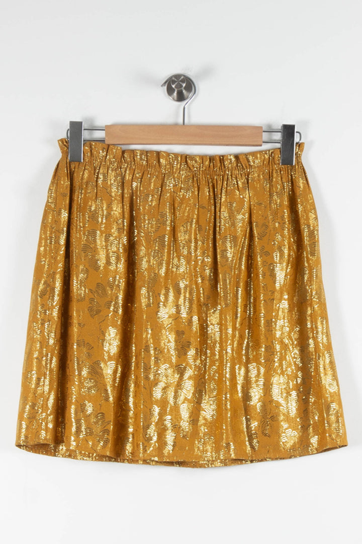 Jupe Plissée Dorée - Taille S/36 de la marque Des petits hauts | PARAD84448 - Vendu par Paradigme - Image 4