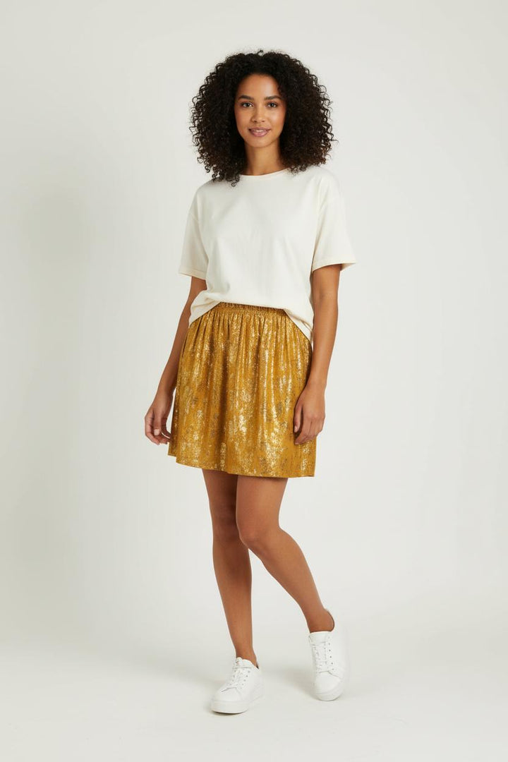 Jupe Plissée Dorée - Taille S/36 de la marque Des petits hauts | PARAD84448 - Vendu par Paradigme - Image 1