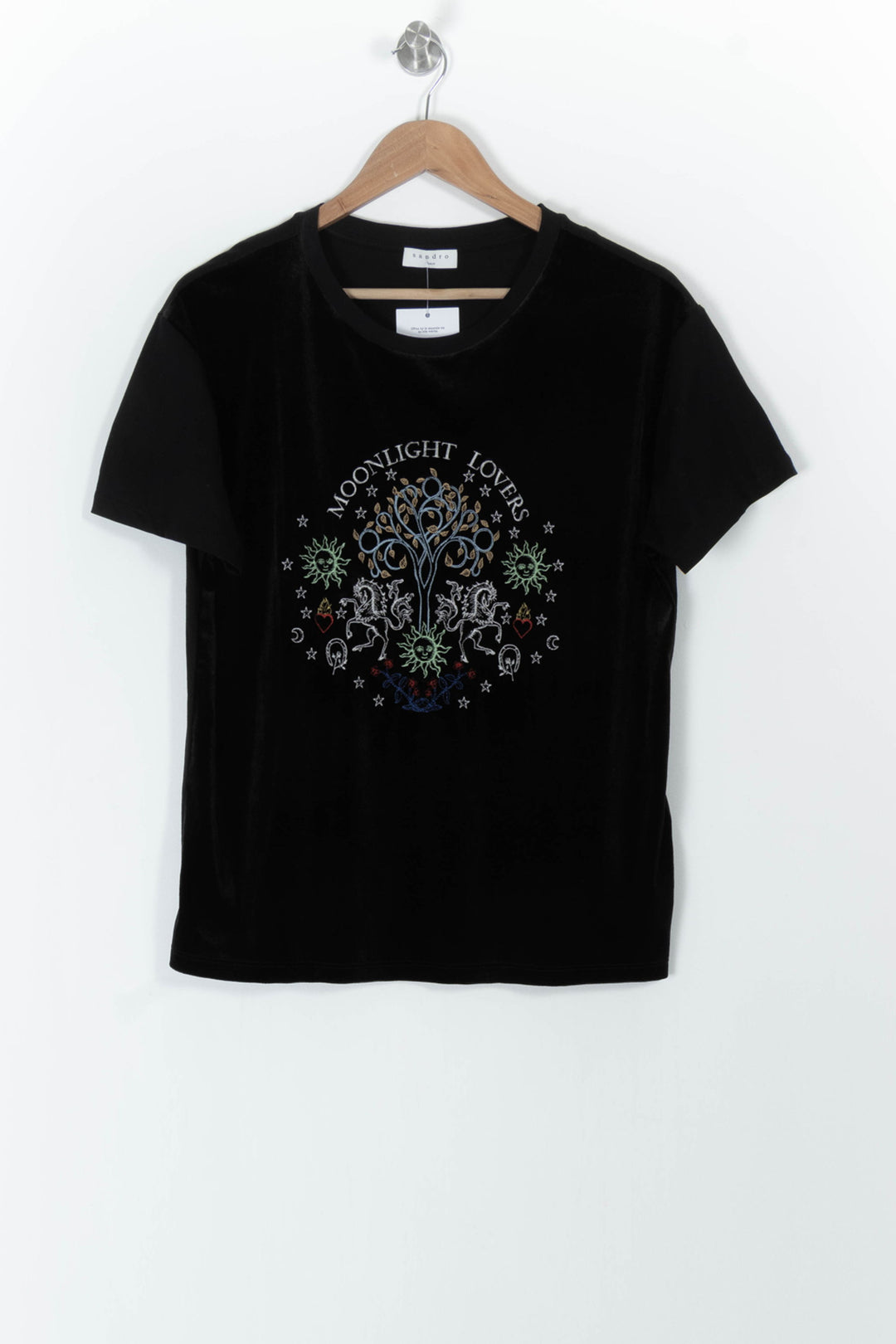 T-shirt Noir - Taille M/38 de la marque Sandro | PARAD84451 - Vendu par Paradigme - Image 2