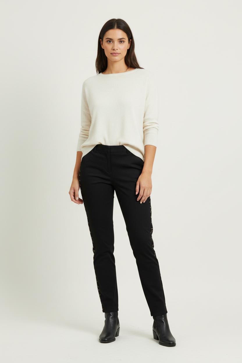 Pantalon Noir et Doré - Taille XL/42 de la marque IKKS | PARAD84462 - Vendu par Paradigme - Image 1