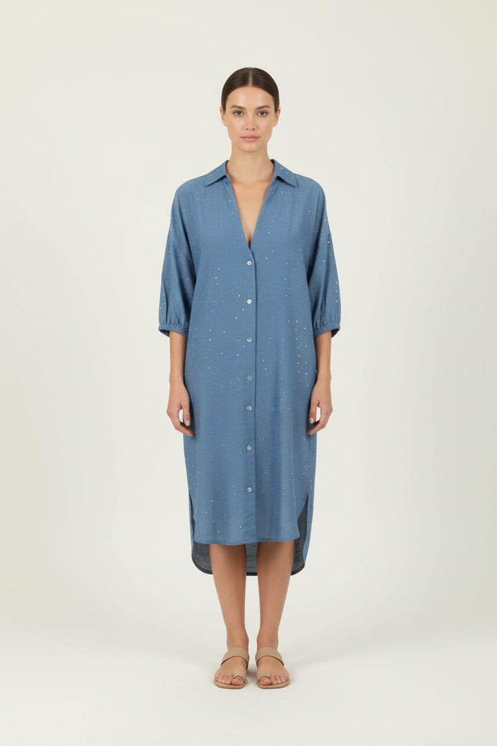 Robe Chemise Bleue - Taille M/38 de la marque Imprevu | PARAD84474 - Vendu par Paradigme - Image 1