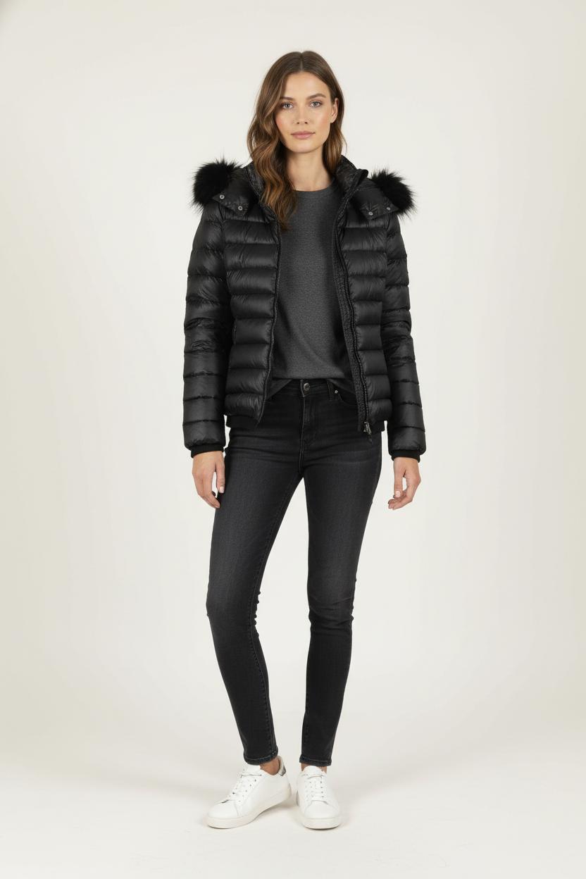 Doudoune Noire - Taille L/40 de la marque IKKS | PARAD84475 - Vendu par Paradigme - Image 1