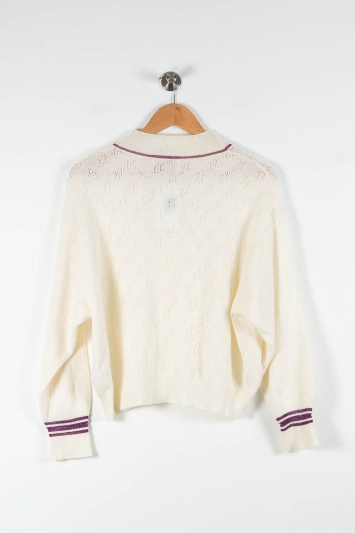 Pull Blanc et Violet - Taille M/38 de la marque Imprevu | PARAD84481 - Vendu par Paradigme - Image 4