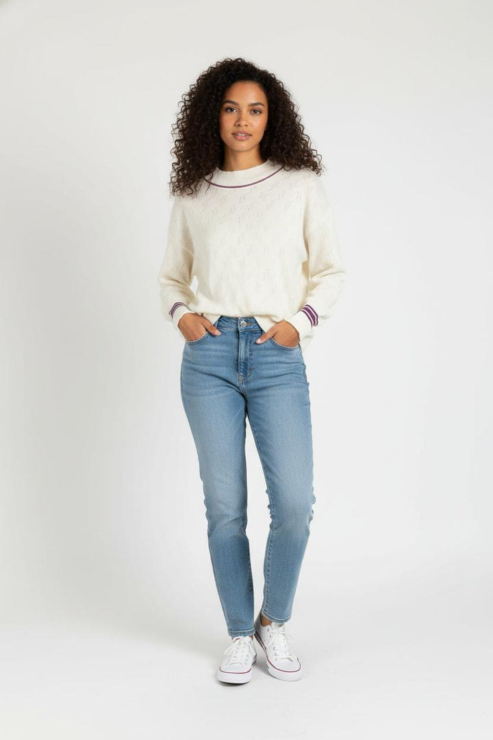 Pull Blanc et Violet - Taille M/38 de la marque Imprevu | PARAD84481 - Vendu par Paradigme - Image 1