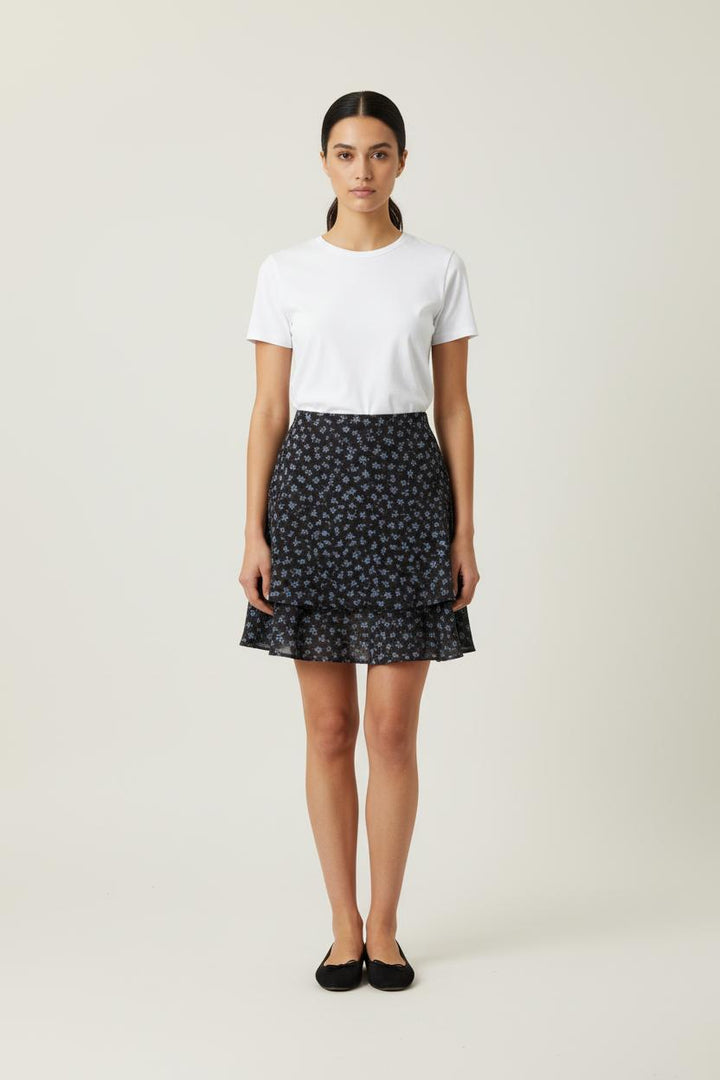 Jupe Volantée Noire et Bleue - Taille M/38 de la marque Imprevu | PARAD84482 - Vendu par Paradigme - Image 1