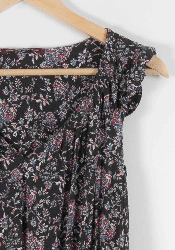 Robe Longue Noire et Fleurie - Taille L/40 de la marque Comptoir des Cotonniers | PARAD84495 - Vendu par Paradigme - Image 3