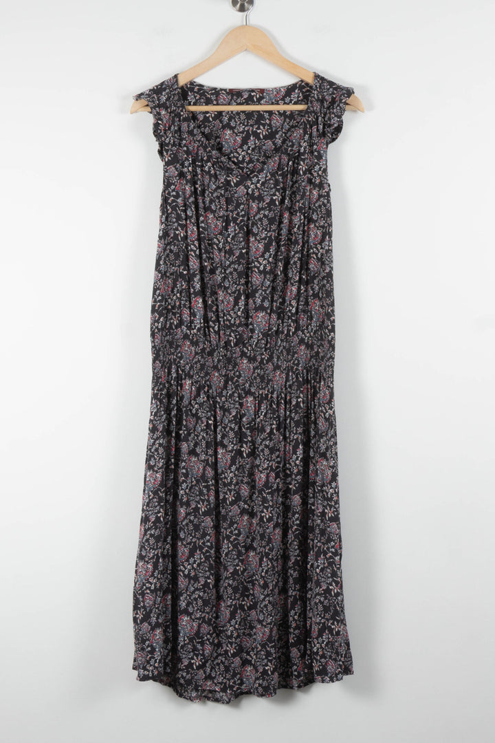 Robe Longue Noire et Fleurie - Taille L/40 de la marque Comptoir des Cotonniers | PARAD84495 - Vendu par Paradigme - Image 2