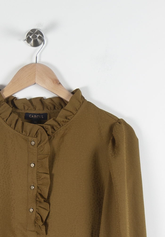 Blouse Marron - Taille XXL/44 de la marque Caroll | PARAD84502 - Vendu par Paradigme - Image 3