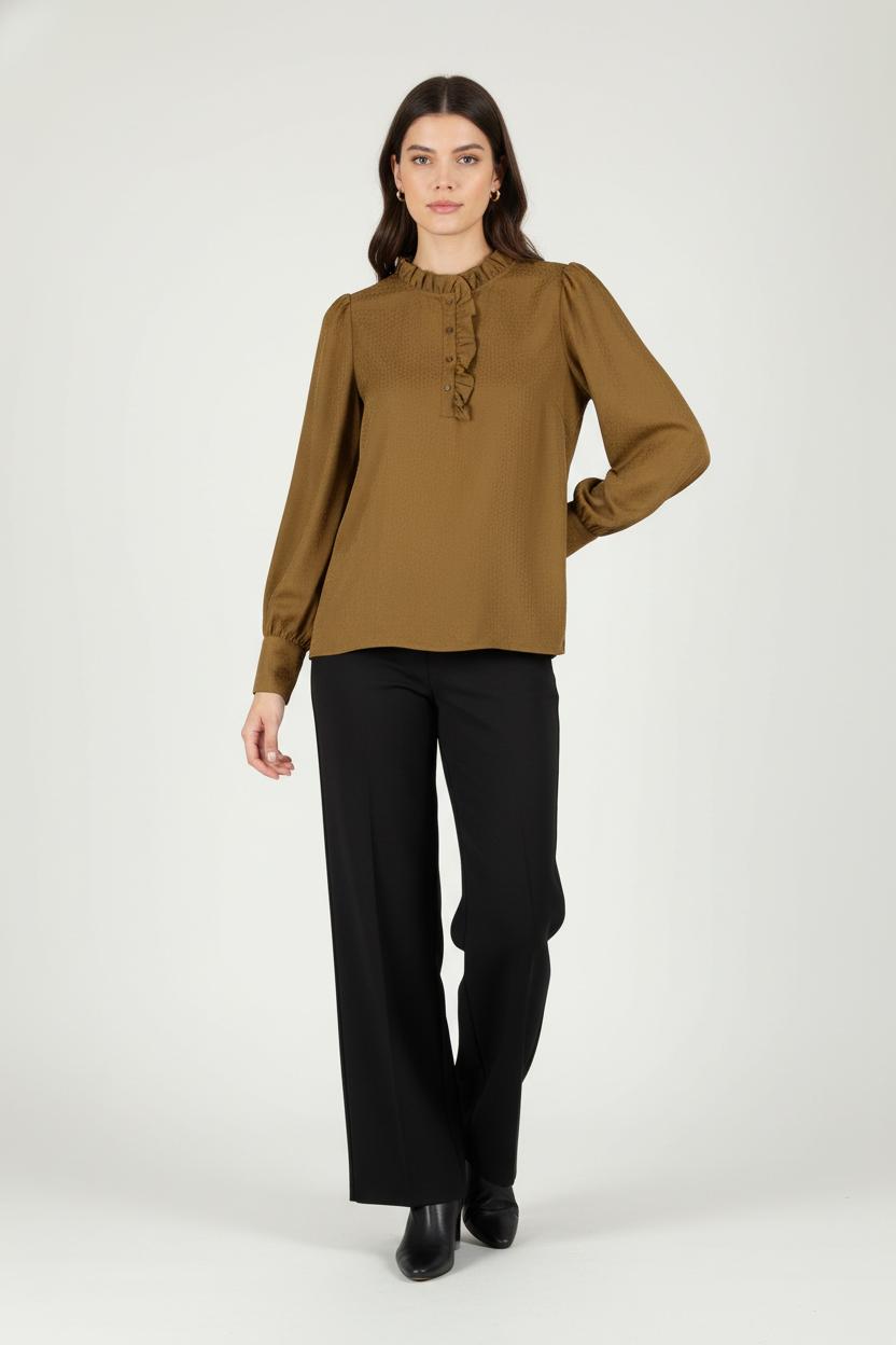 Blouse Marron - Taille XXL/44 de la marque Caroll | PARAD84502 - Vendu par Paradigme - Image 1