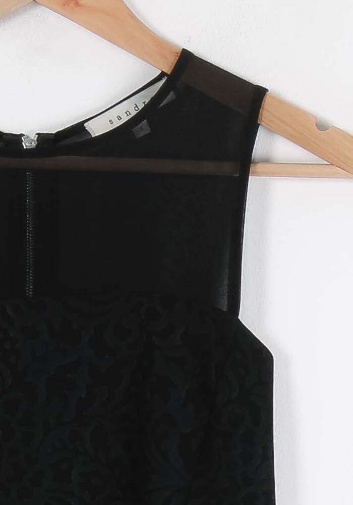 Robe Courte Noire - Taille S/36 de la marque Sandro | PARAD84524 - Vendu par Paradigme - Image 3
