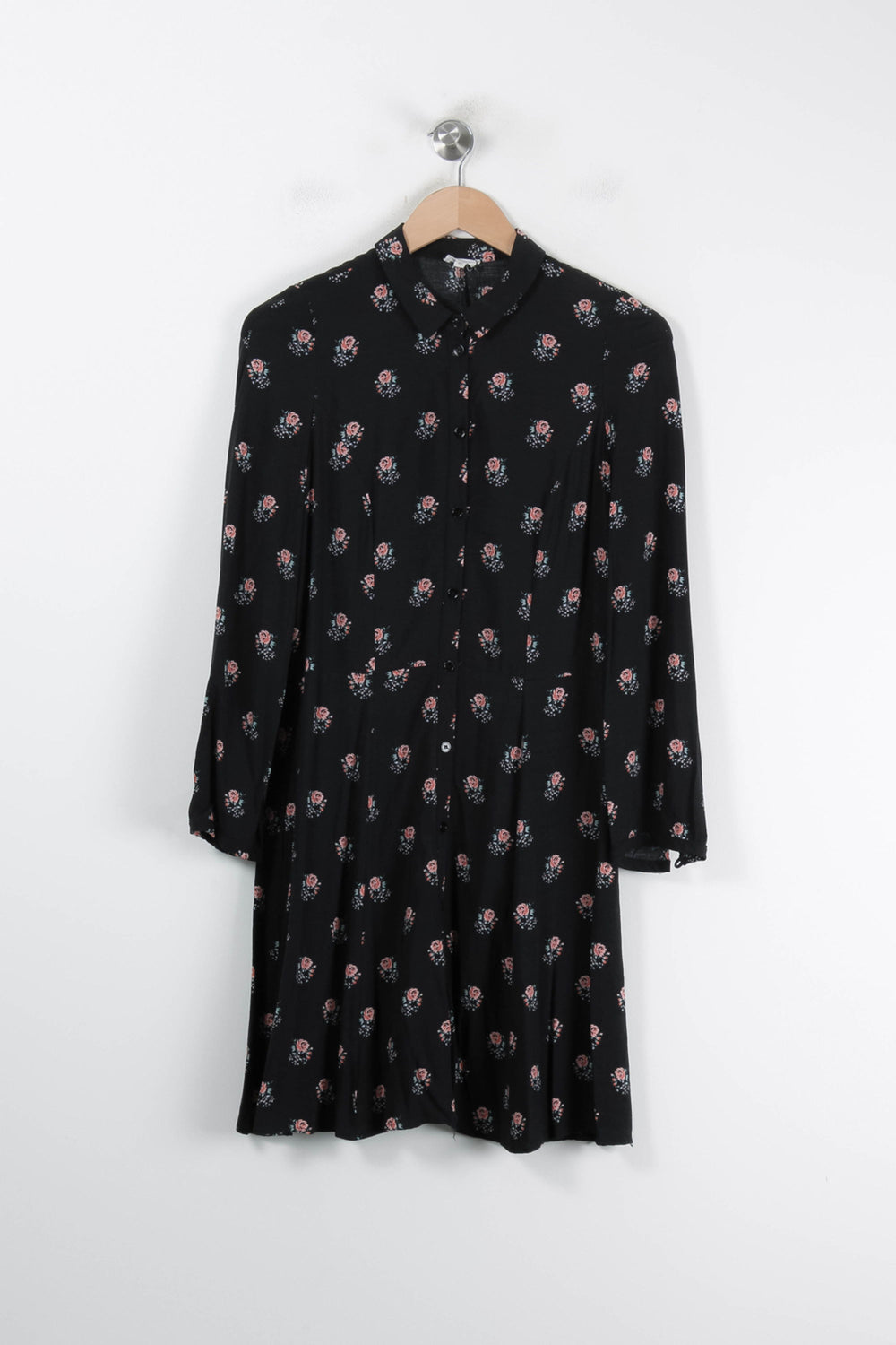 Robe Chemise Noire et Rose - Taille L/40 de la marque Pablo | PARAD84526 - Vendu par Paradigme - Image 2