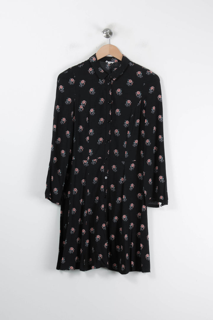 Robe Chemise Noire et Rose - Taille L/40 de la marque Pablo | PARAD84526 - Vendu par Paradigme - Image 2