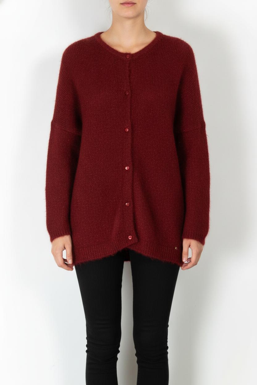 Cardigan Bordeaux - Taille L/40 de la marque Des petits hauts | PARAD84533 - Vendu par Paradigme - Image 1